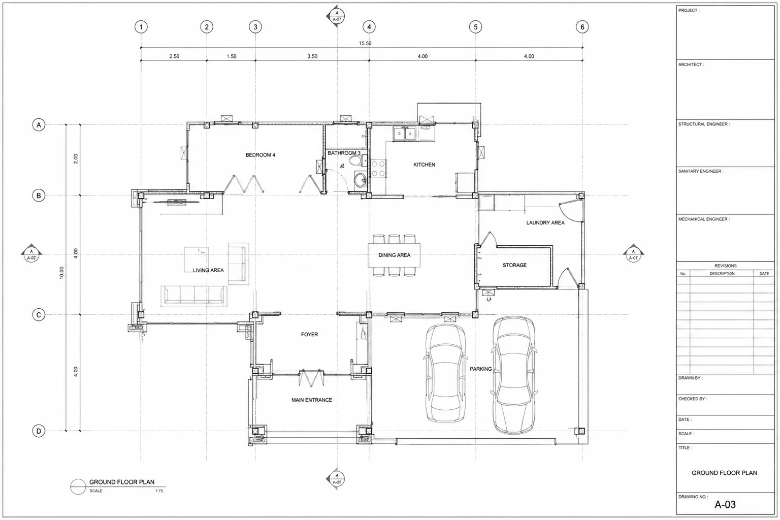 Resolved residential floor plan