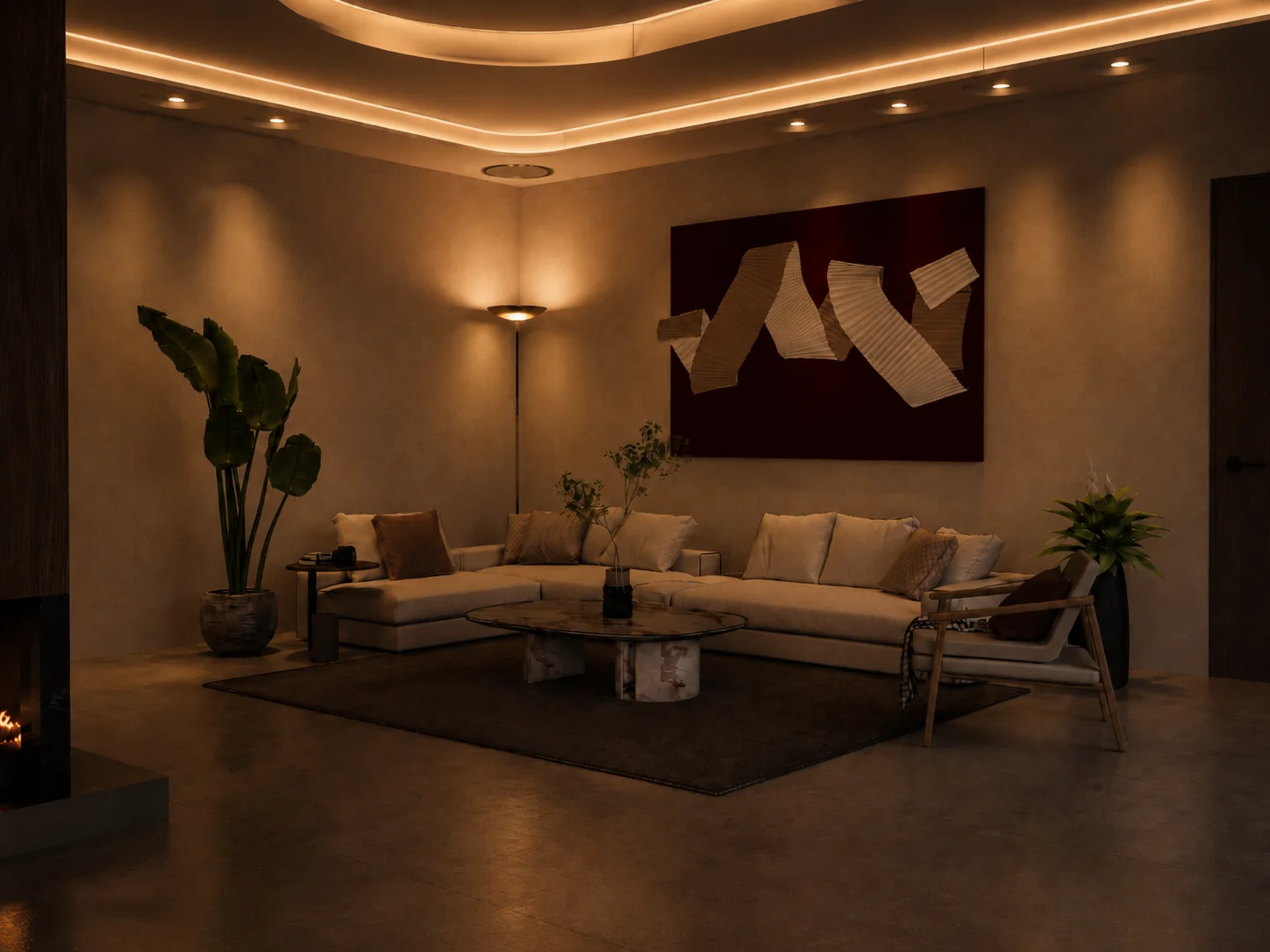 Detailed residential interior visualization