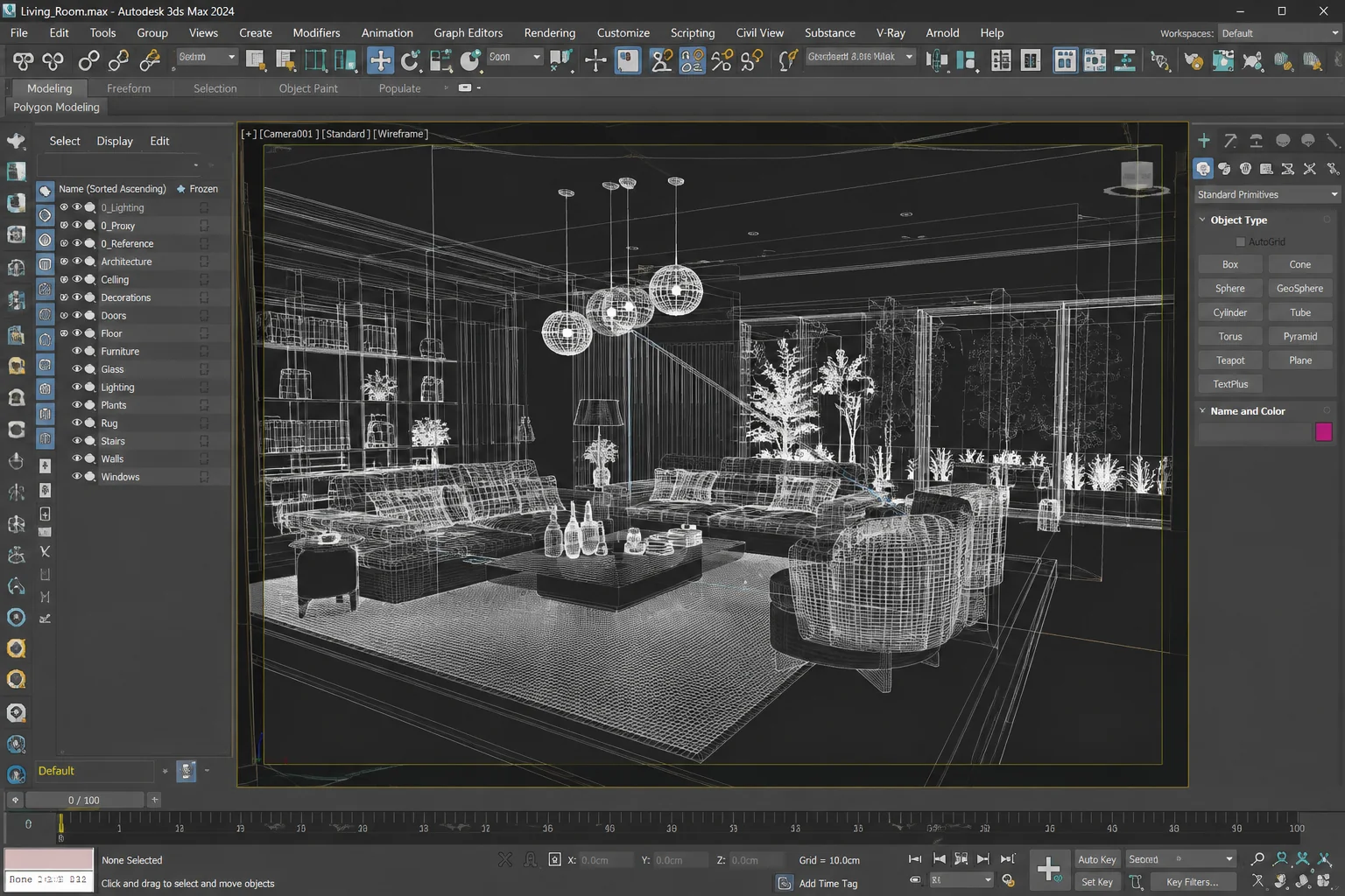 Three-dimensional room model used to test the change