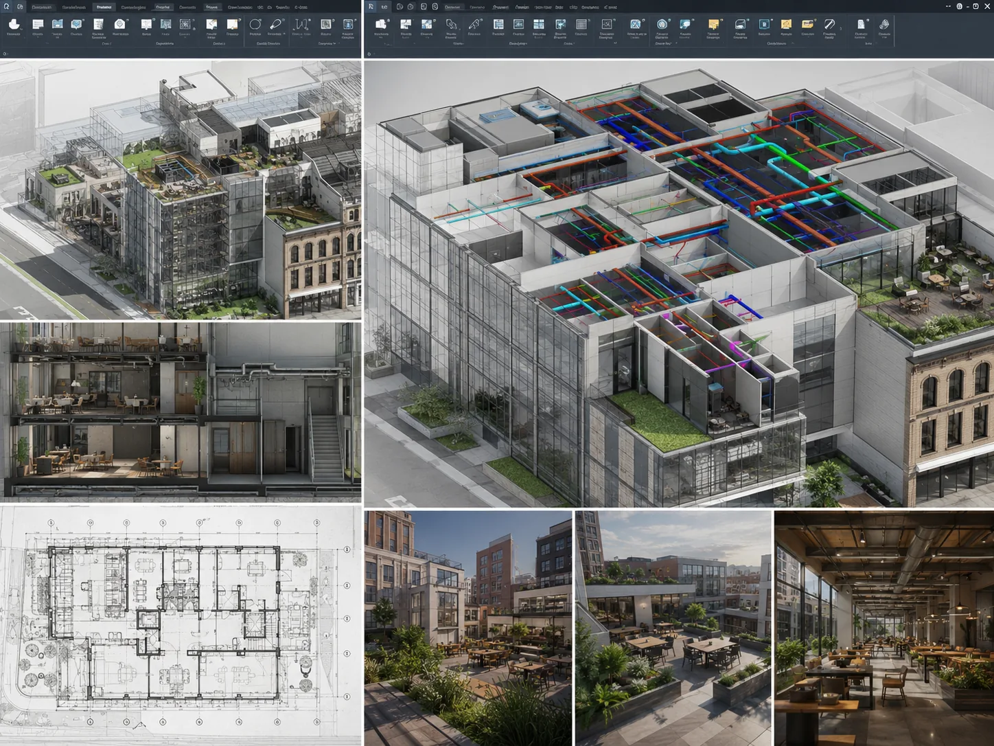 Three-dimensional BIM model review views