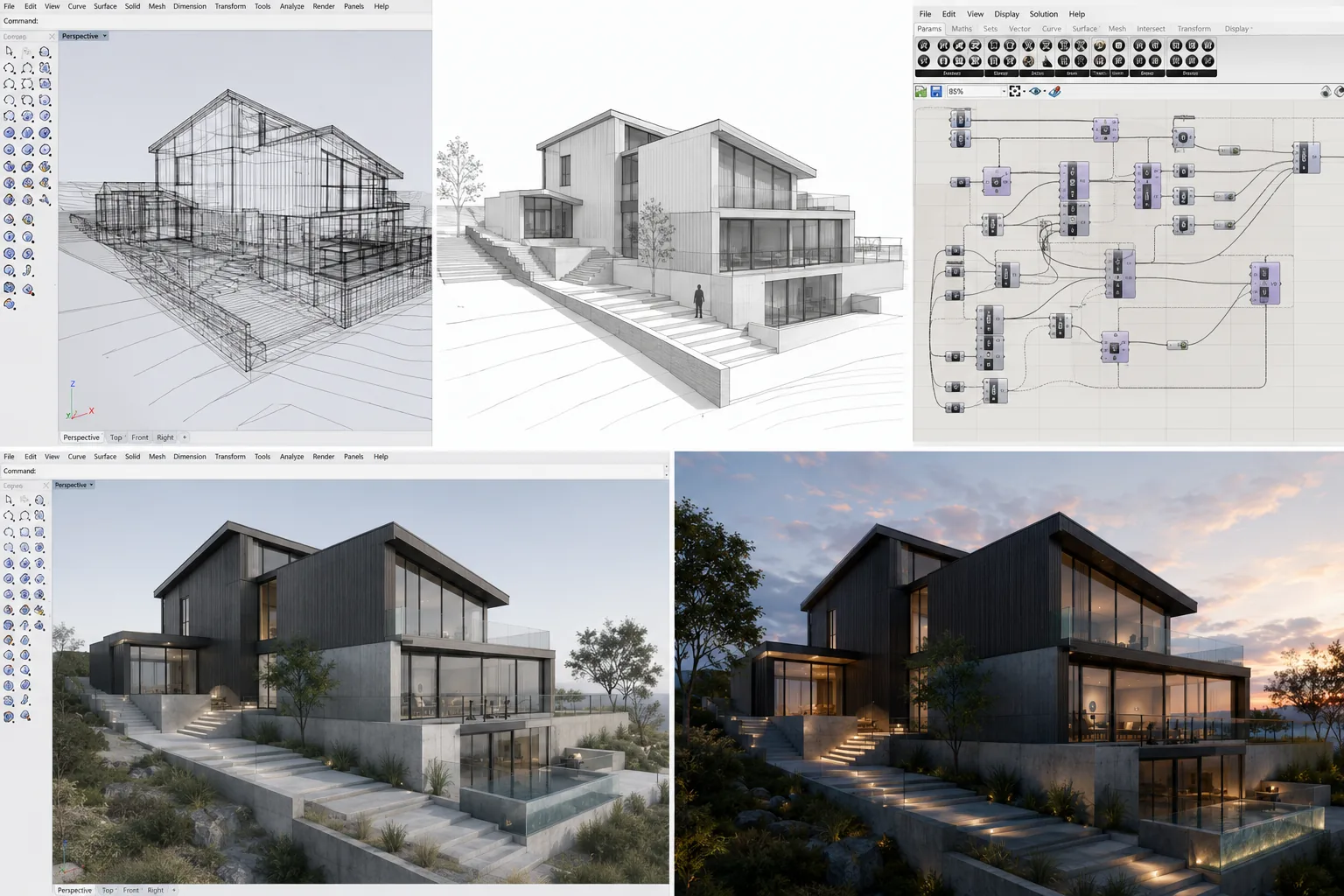 Three-dimensional architectural model development