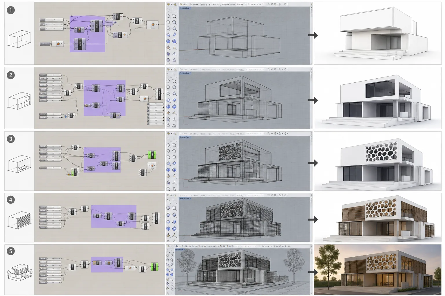 Three-dimensional house massing model