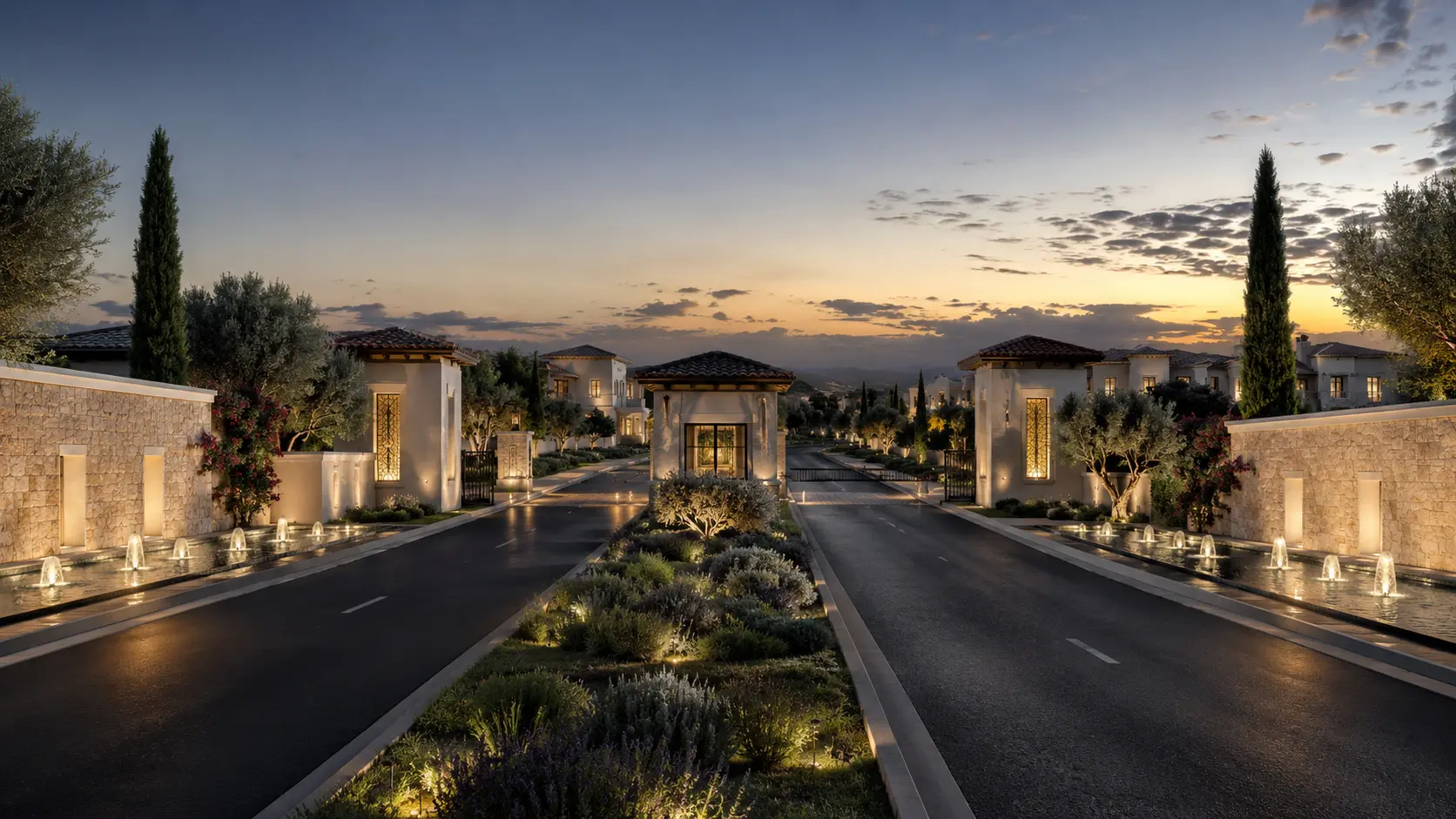 Community, leisure & living — Evening boulevard
