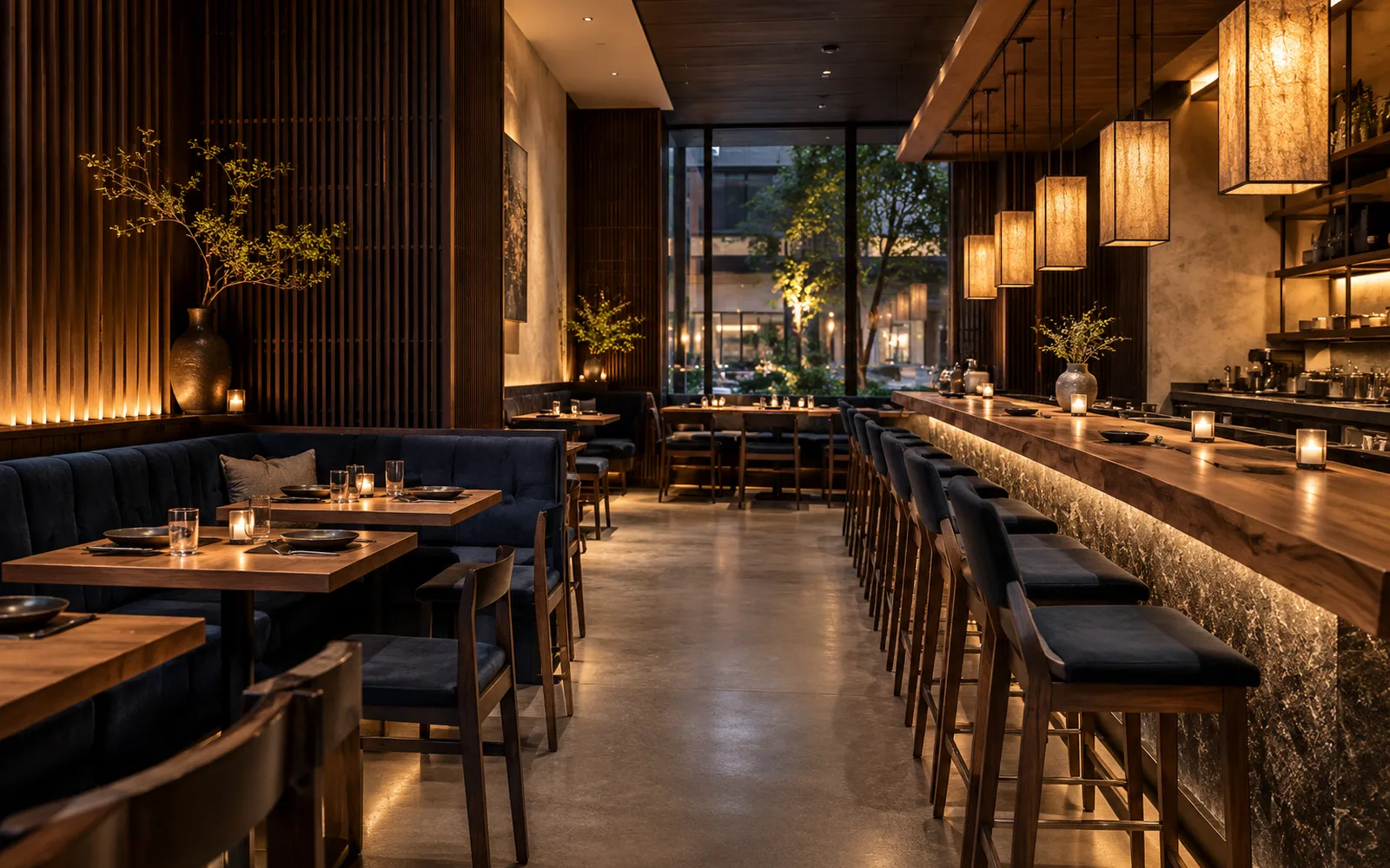 Completed View from the commercial or hospitality interior concept study