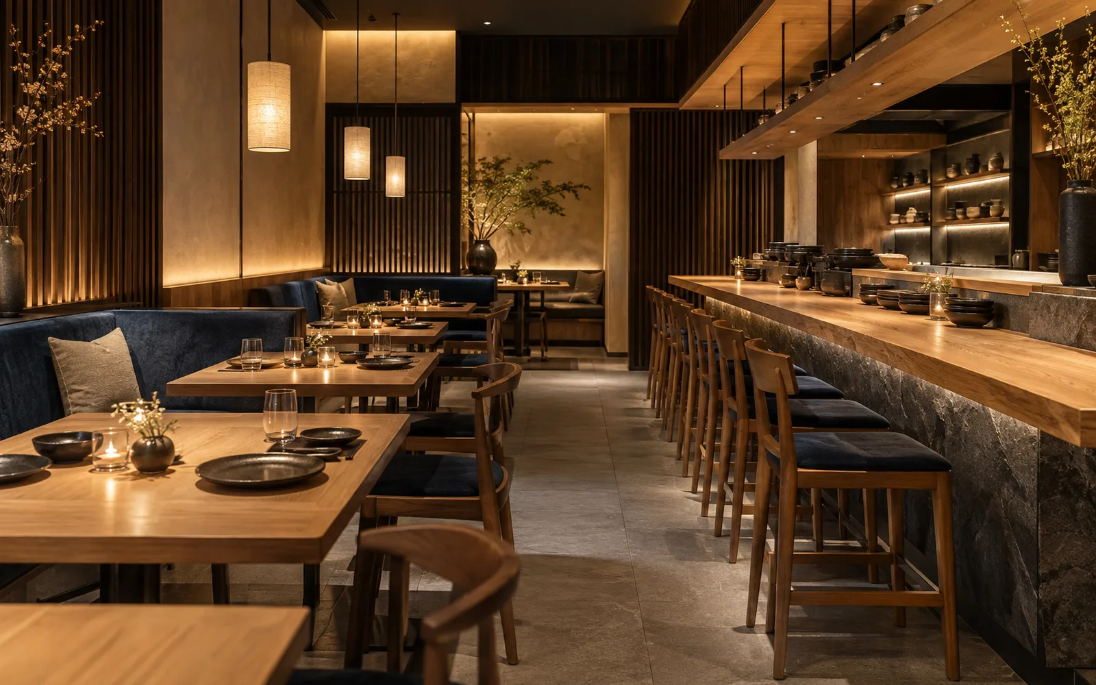 Restaurant Second View from the commercial or hospitality interior concept study