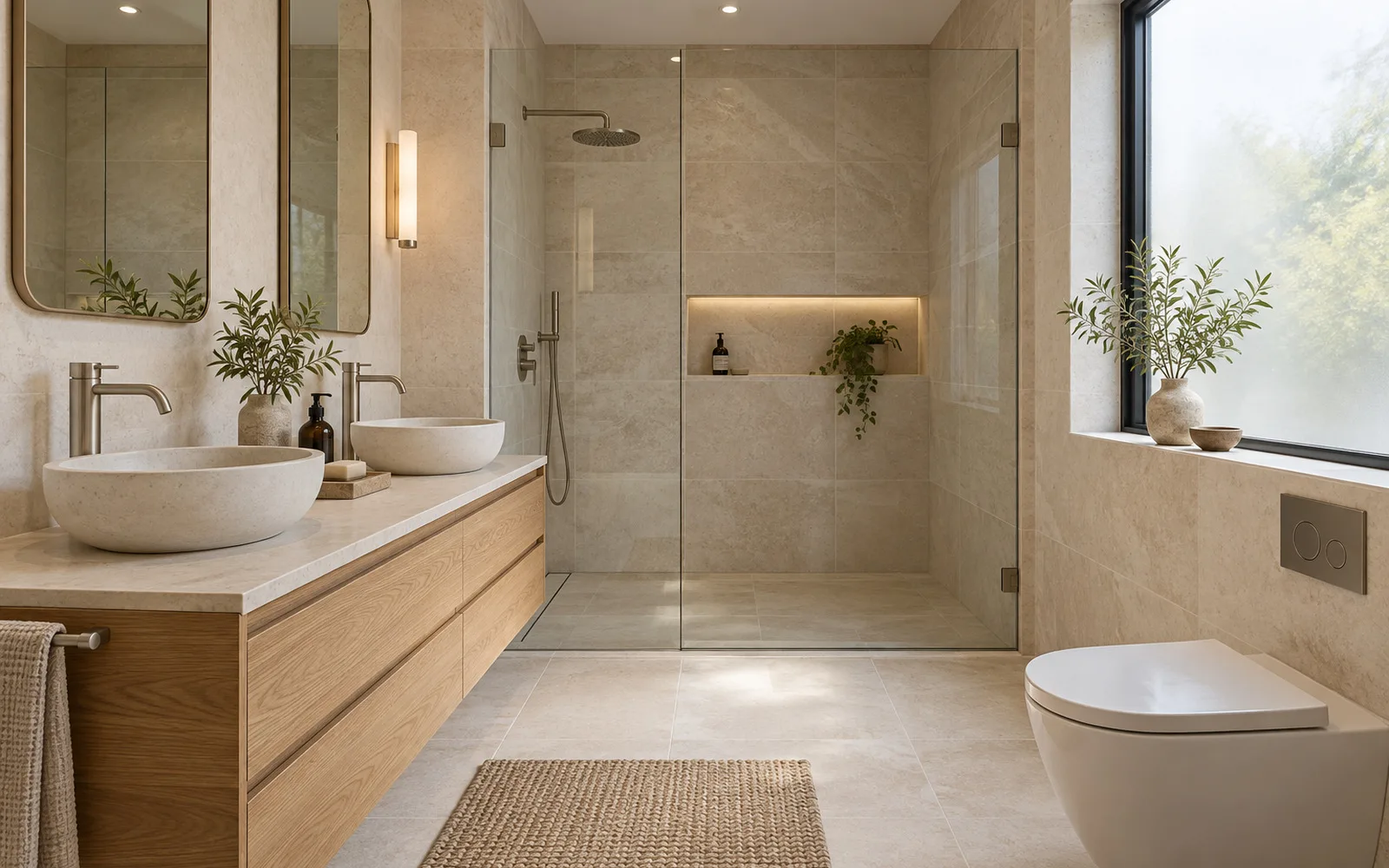 Completed View from the bathroom-washroom design and documentation concept study