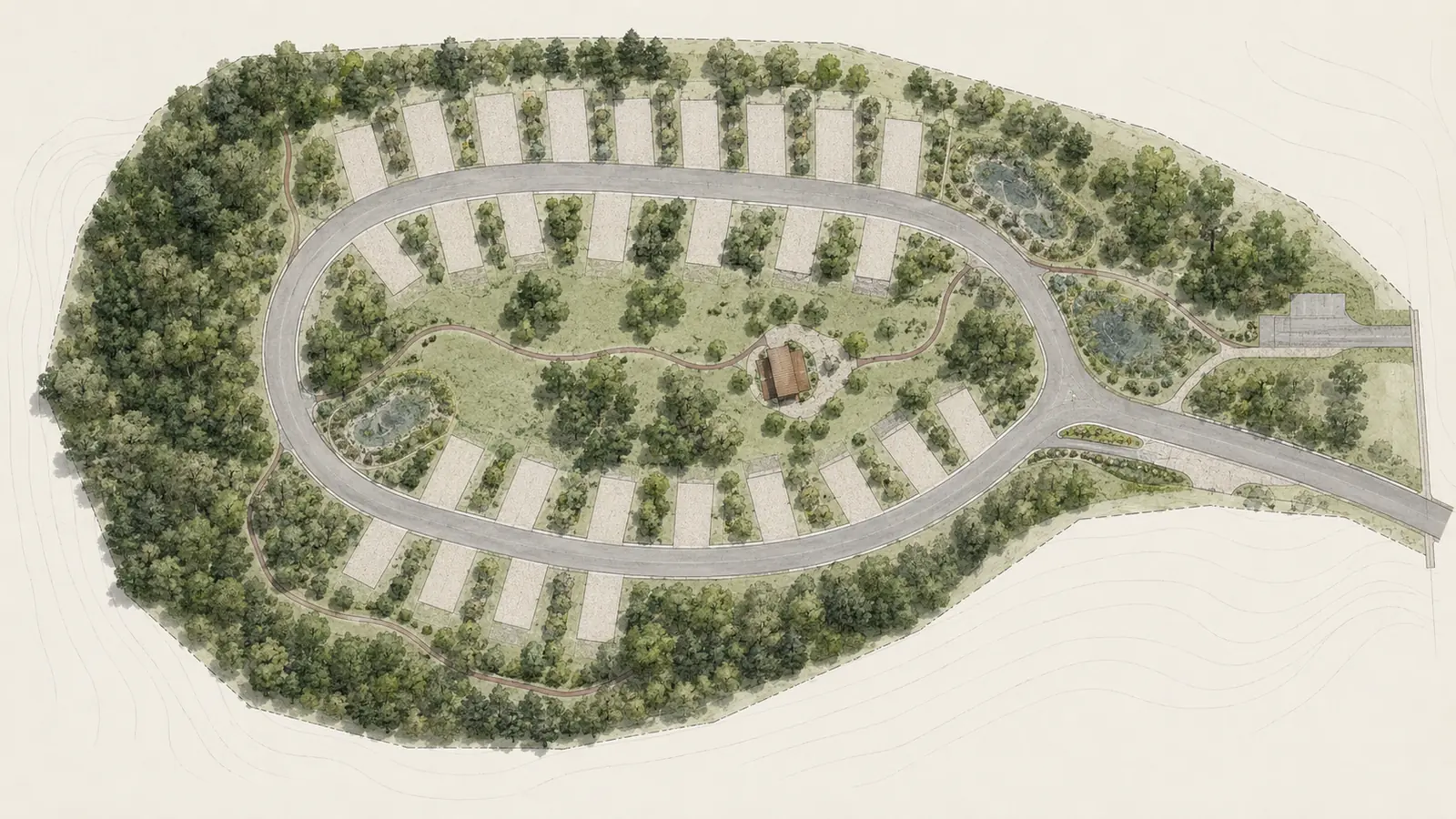 Forest RV park masterplan