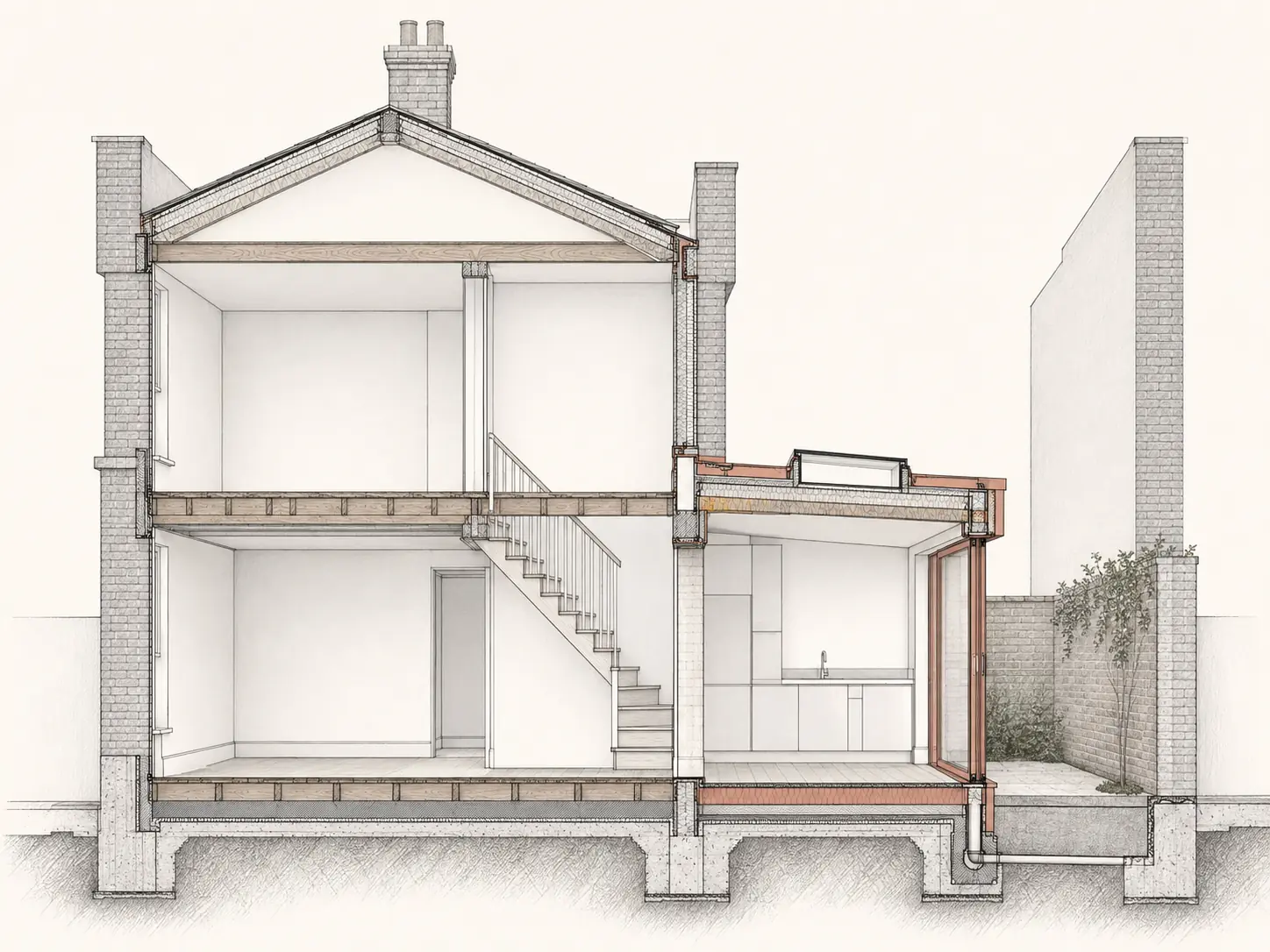Measured townhouse section