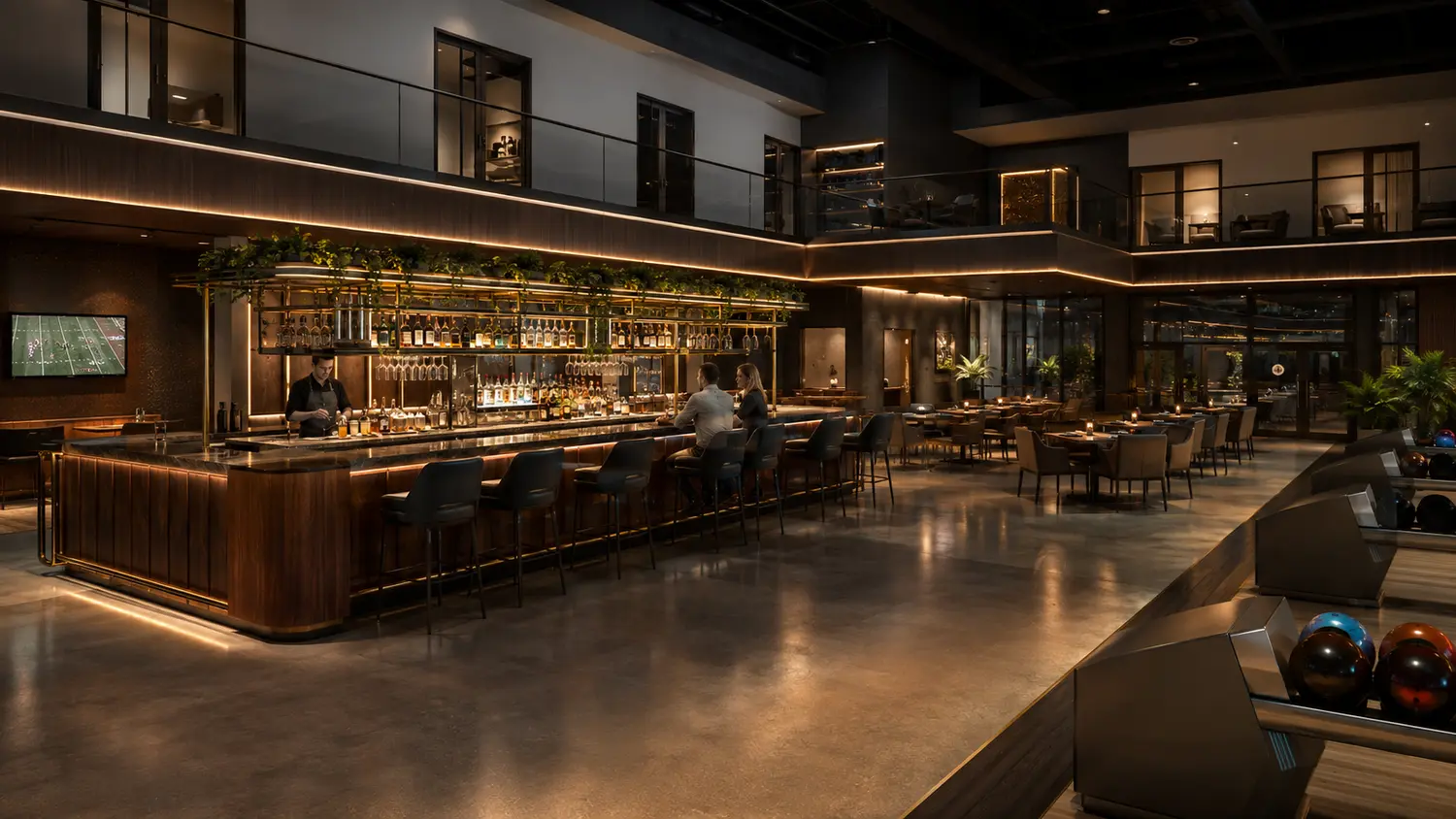 Bowl Stroke hospitality interior visualization