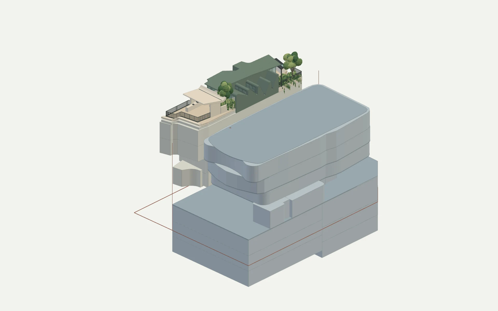 Main Beach / model and sightline model preview