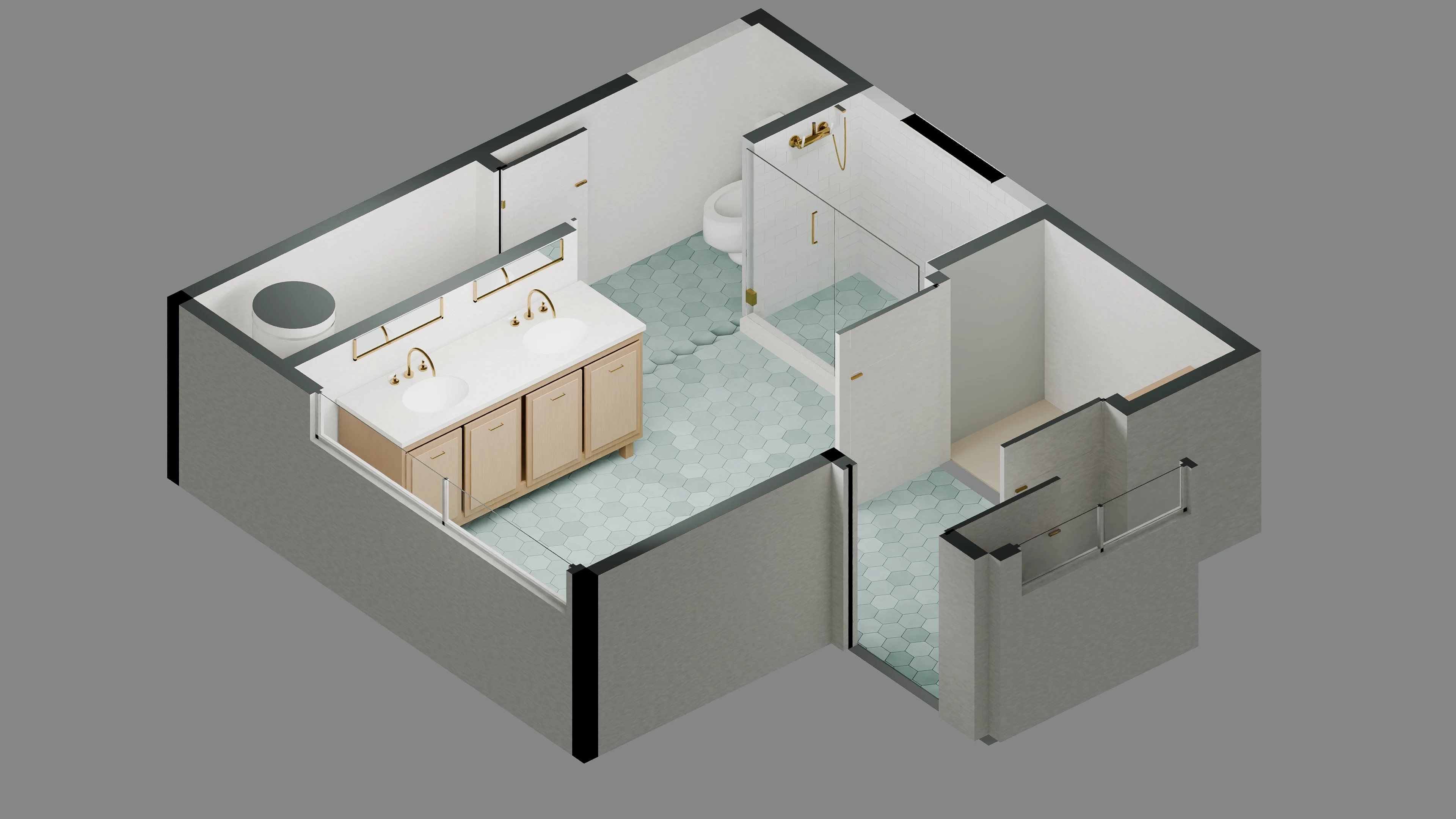 Bettina / a bathroom in detail model preview