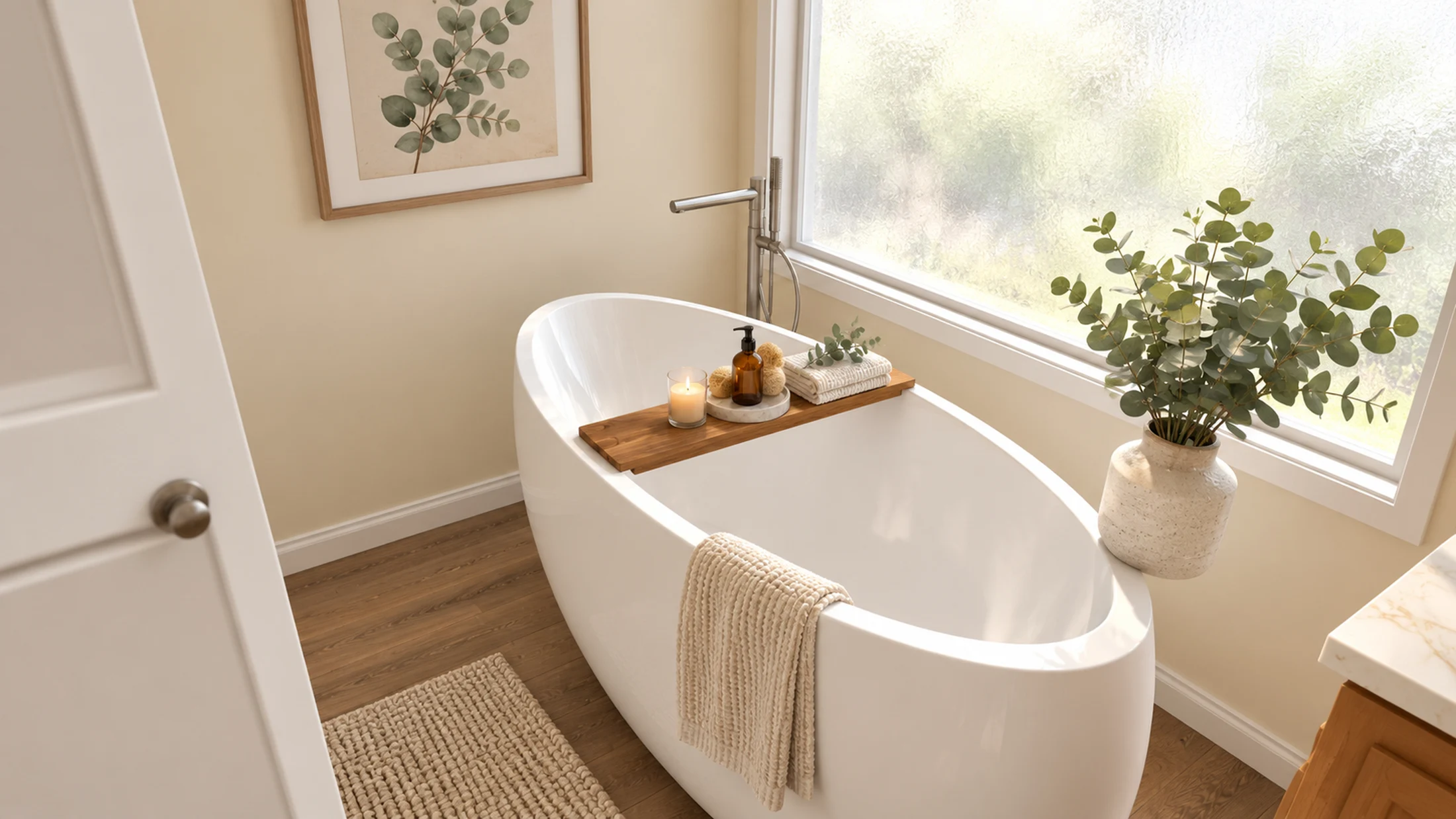 Elk Grove bathtub and surrounding finishes
