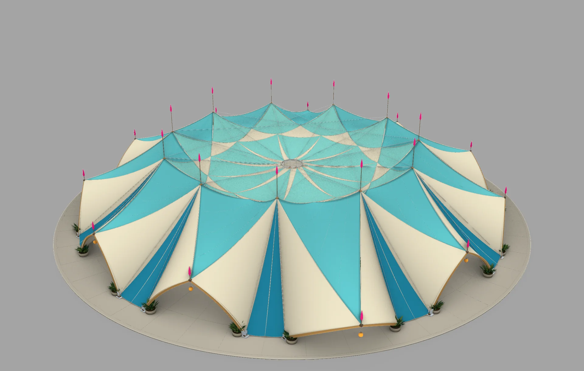 TresMontes pavilion model preview