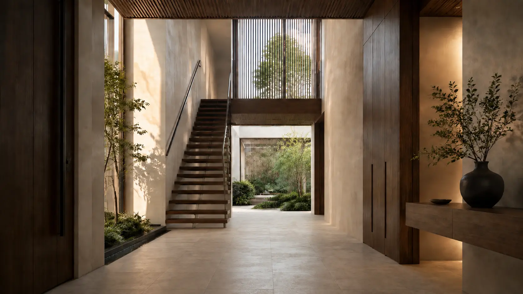 Courtyard Residence — Stair hall