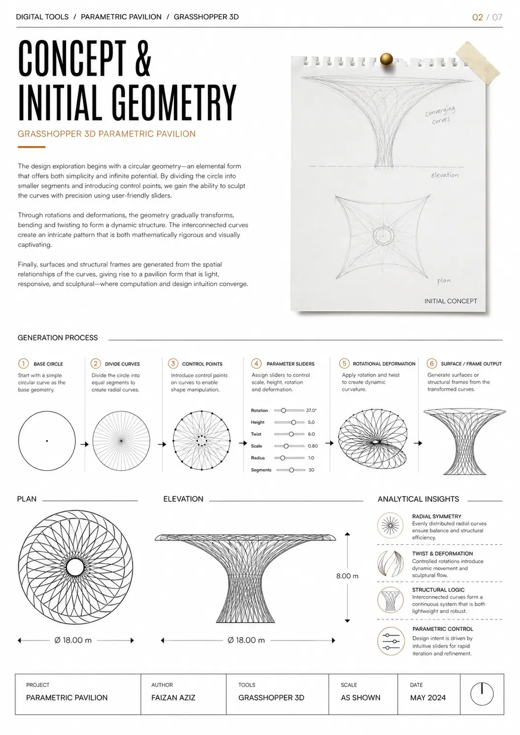 Parametric Pavilion — Technical plate 02 / 21