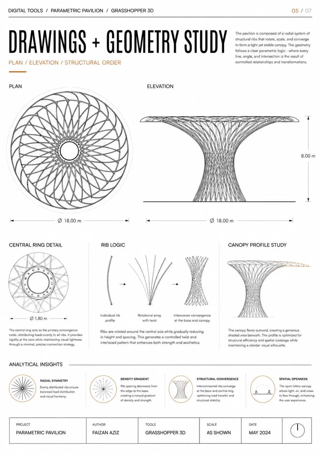 Parametric Pavilion — Technical plate 05 / 21