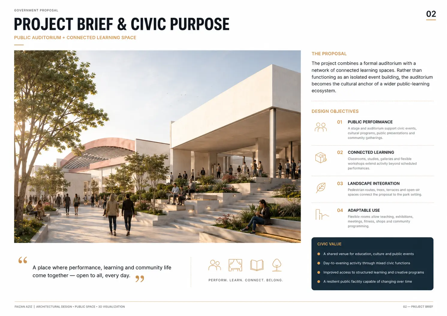 Architectural project brief and early spatial analysis