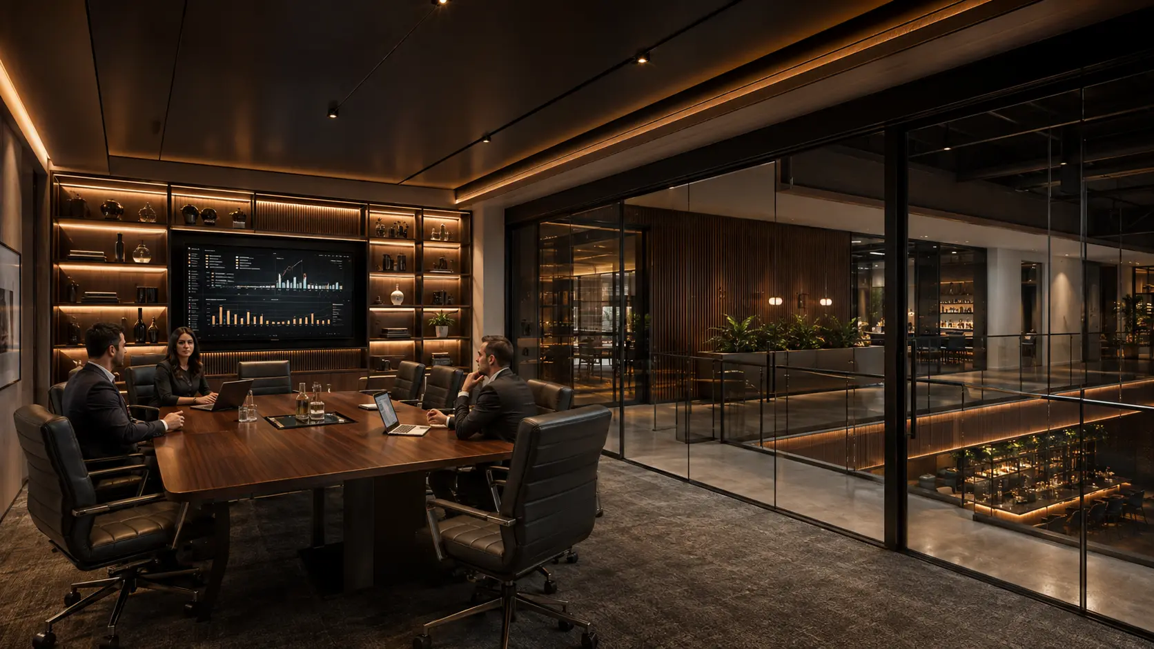 Finished private hospitality room visualization