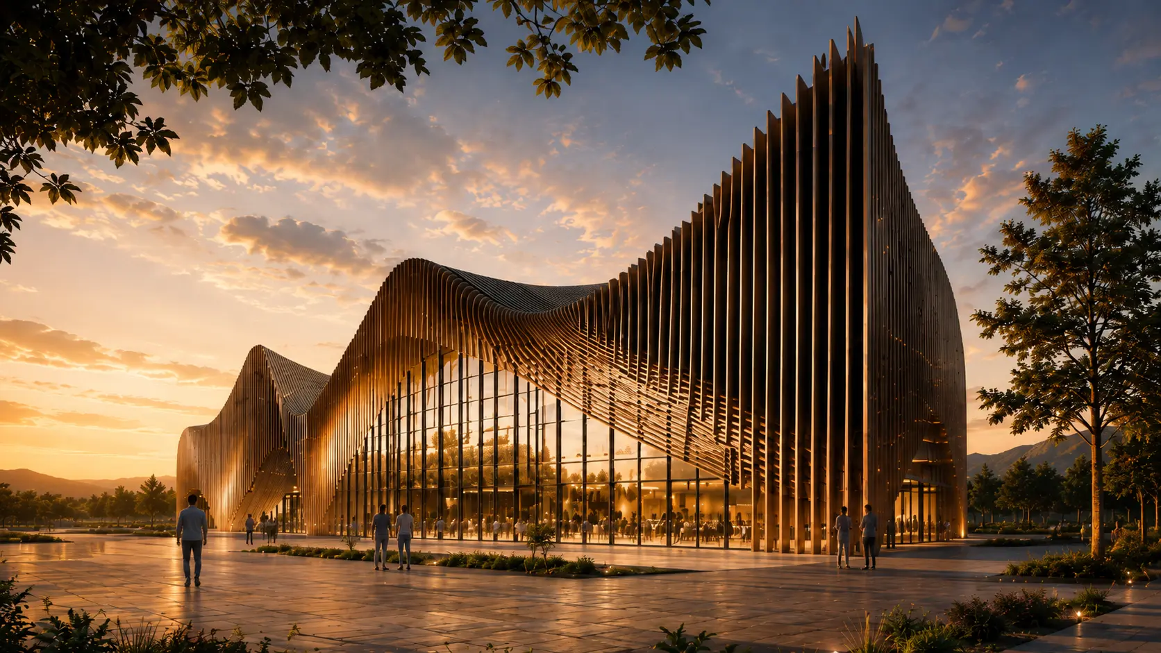 Completed computational pavilion visualization