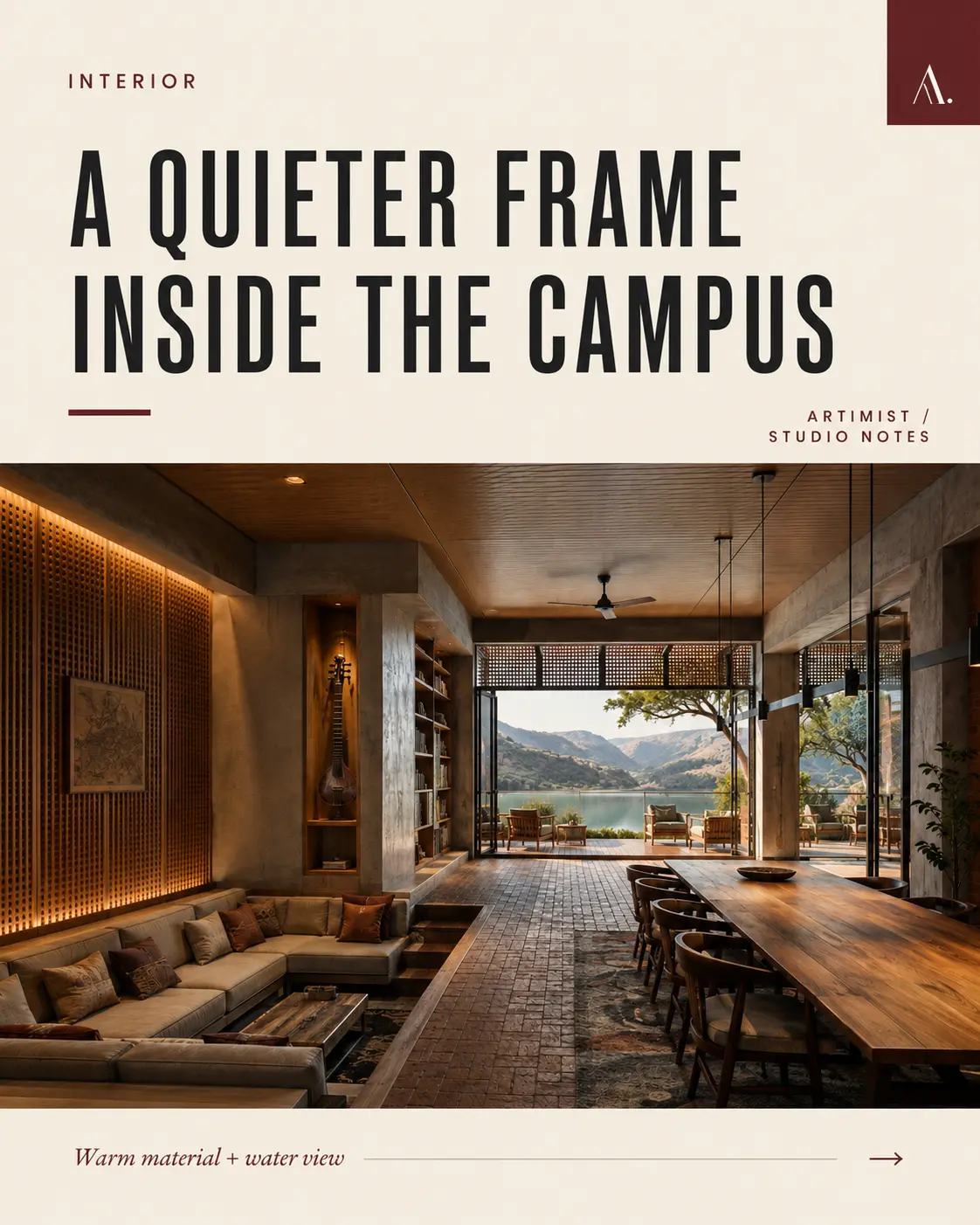 Architectural animation interior frame
